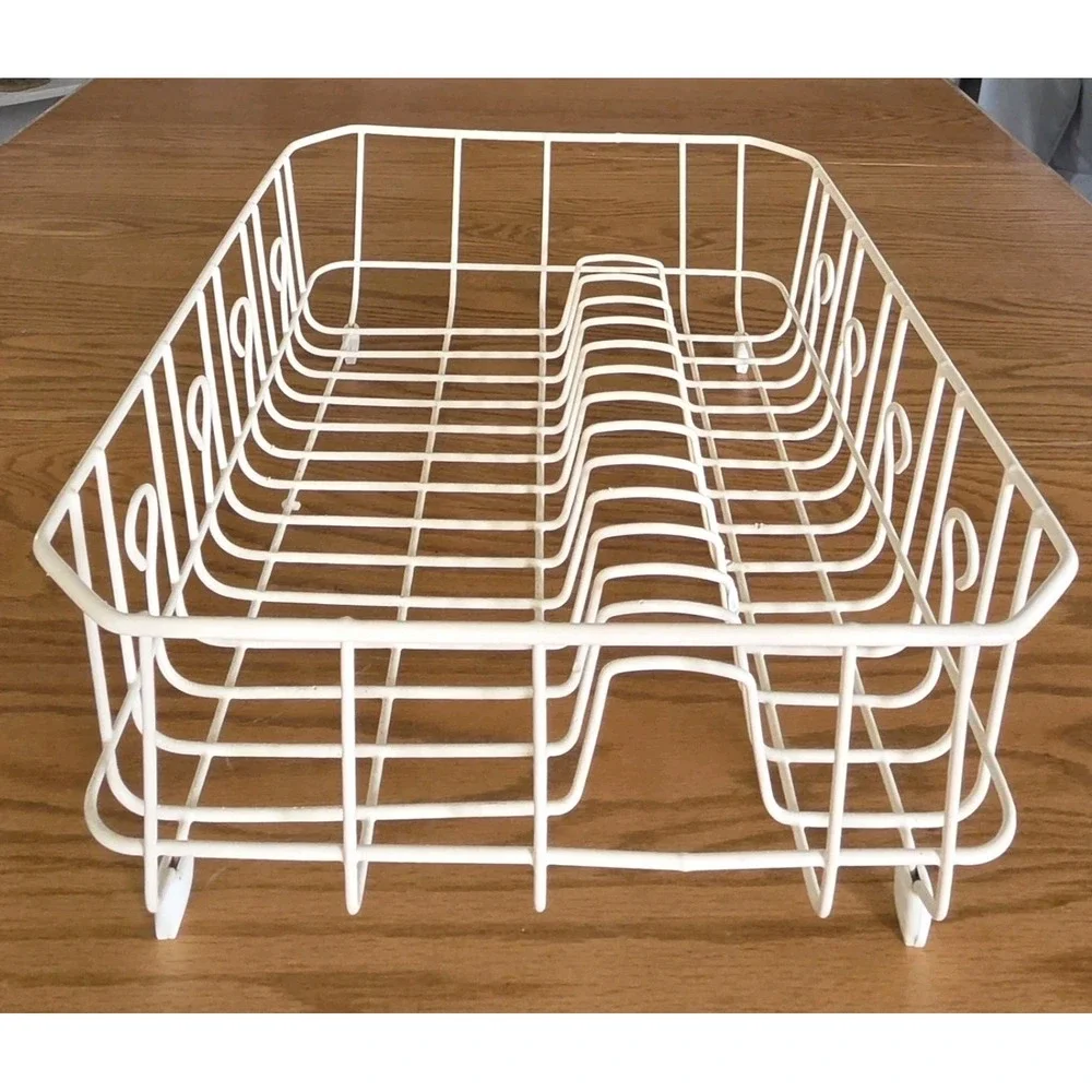 Rubbermaid Coated Wire Sink Dish Drainer Rack Rubber Bottom Vintage